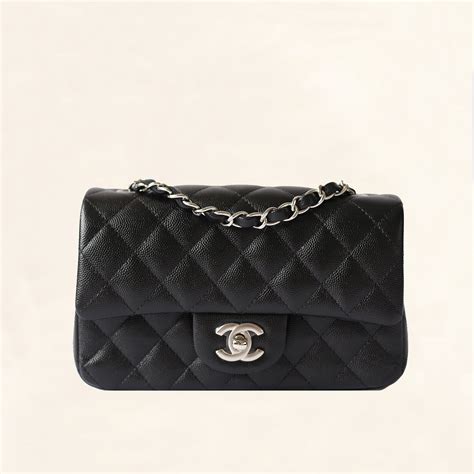 chanel mini flap black silver hardware|mini flap bag chanel 2021.